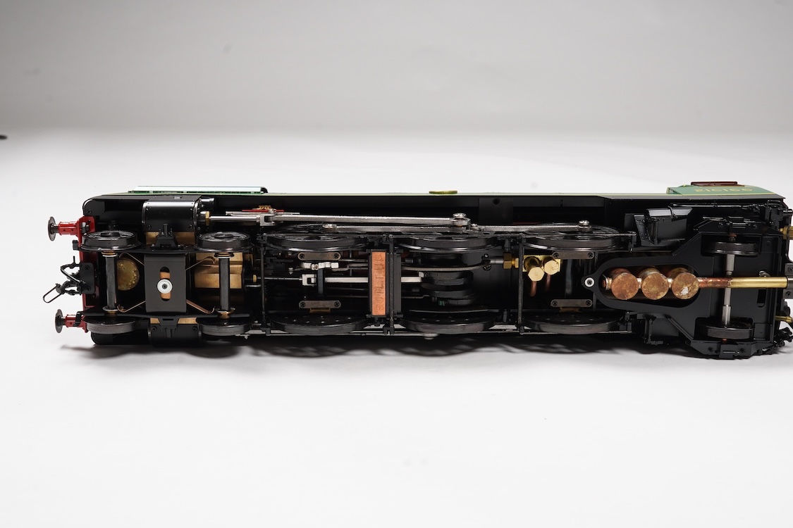 A Gauge One Aster Hobbies live steam Southern Railway Bulleid Battle of Britain Class, 4-6-2 tender locomotive, Spitfire 21C166, the factory ‘Built Up’ version, spirit fired working three cylinder motion, with assembly i
